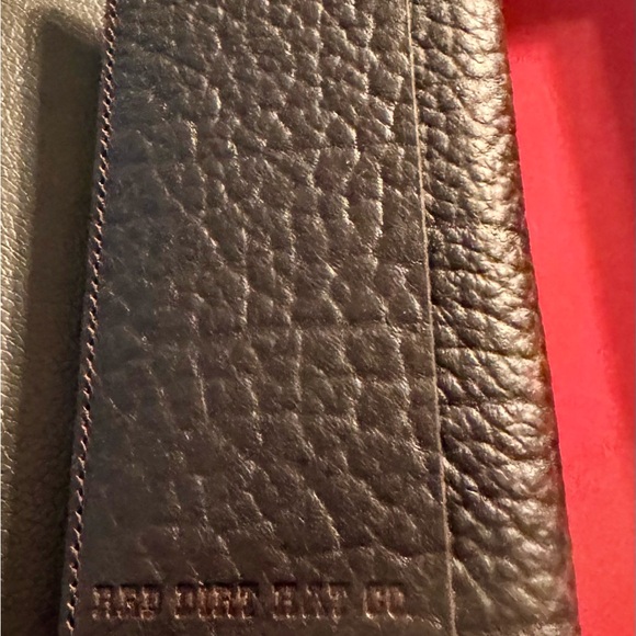 Brown Genuine Leather Wallet Red Dirt Hat rodeo - Picture 3 of 7